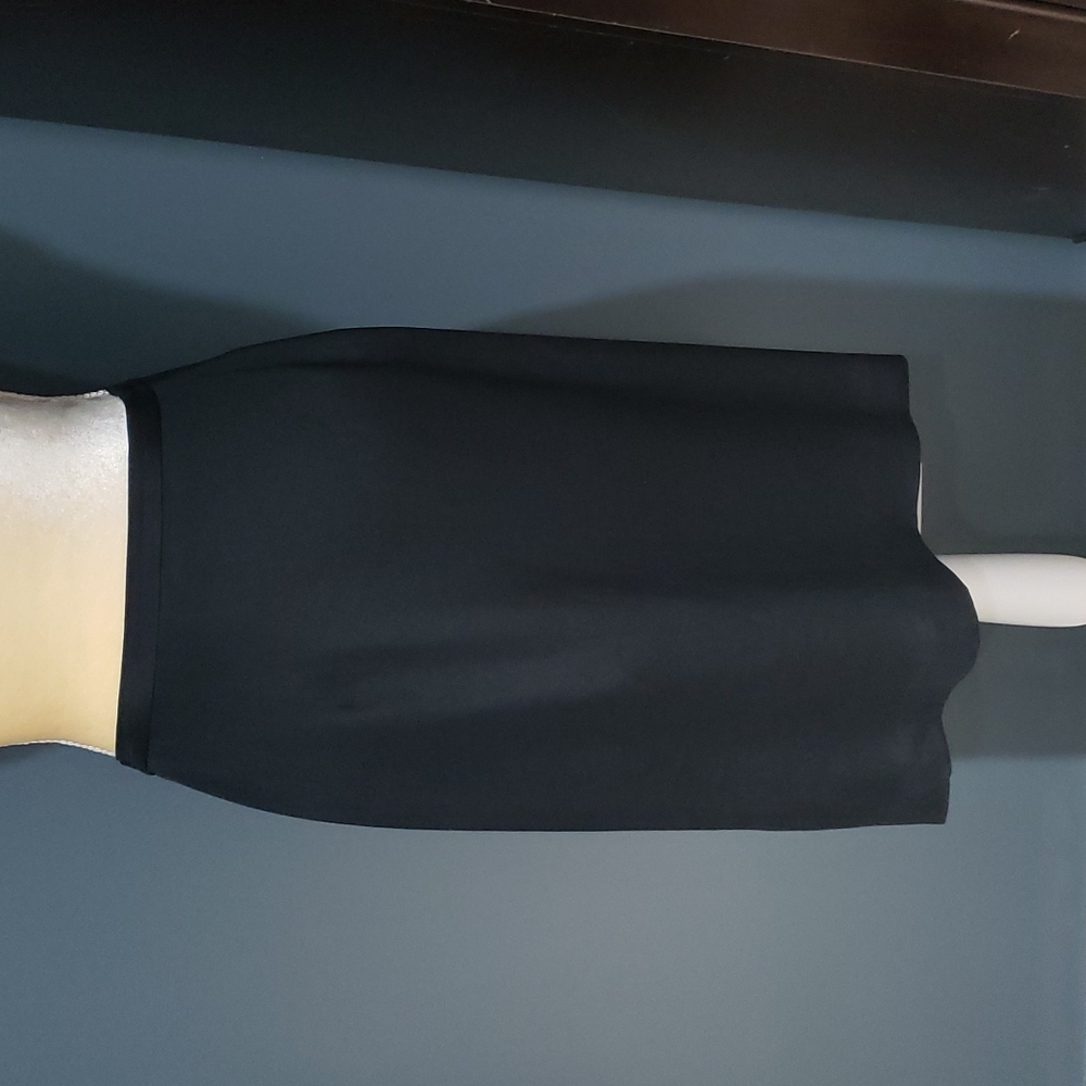 Moda Seta Woman Sandra King Black Silk Pencil Mini Skirt Size 1X